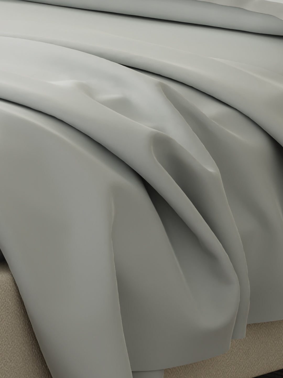 Cotton Charm 400 TC 100% Cotton King Size Dyed Bedsheet with 4 Pillow Covers - Dwan Blue