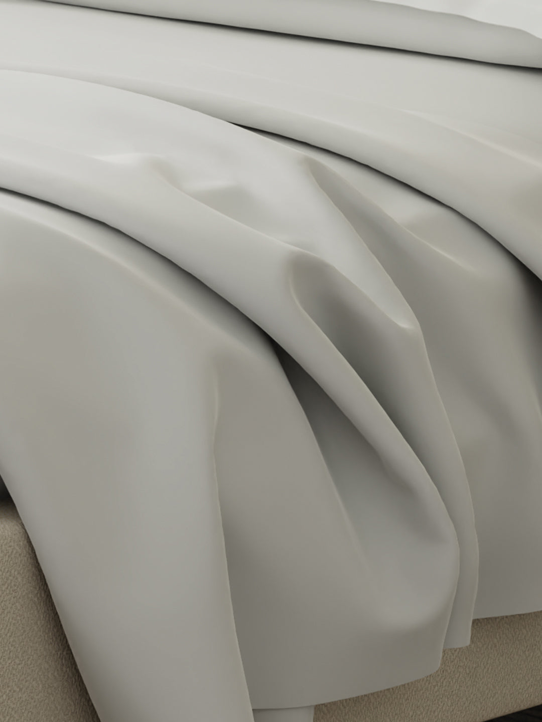 Cotton Charm 400 TC 100% Cotton King Size Dyed Bedsheet with 4 Pillow Covers - Star White