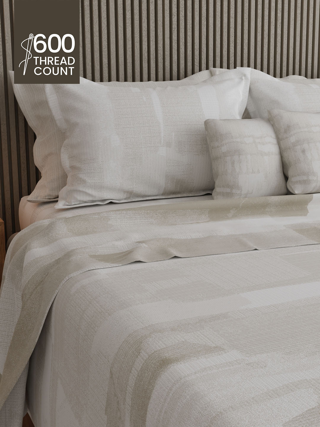 100% Cotton 600 TC, Printed King Bedsheet Set, Luxe Loom Weavers Gallore