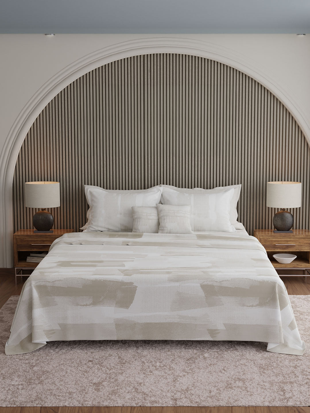 100% Cotton 600 TC, Printed King Bedsheet Set, Luxe Loom Weavers Gallore