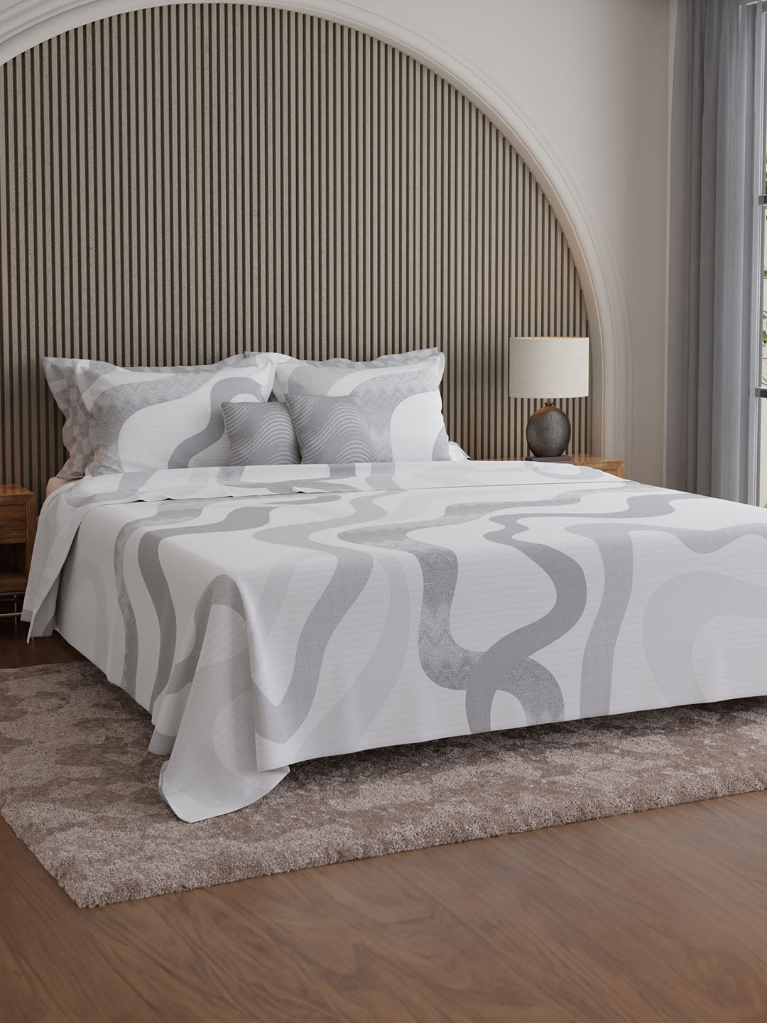 100% Cotton 600 TC, Printed King Bedsheet Set, Luxe Loom Weavers Gallore