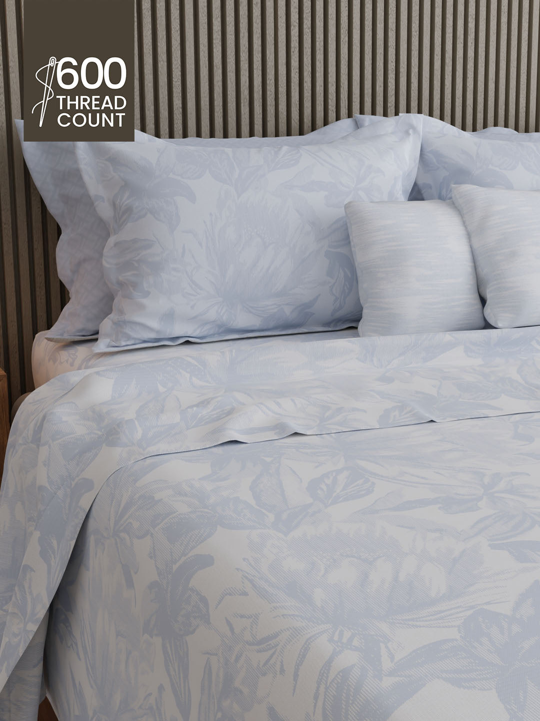 100% Cotton 600 TC, Printed King Bedsheet Set, Luxe Loom Weavers Gallore