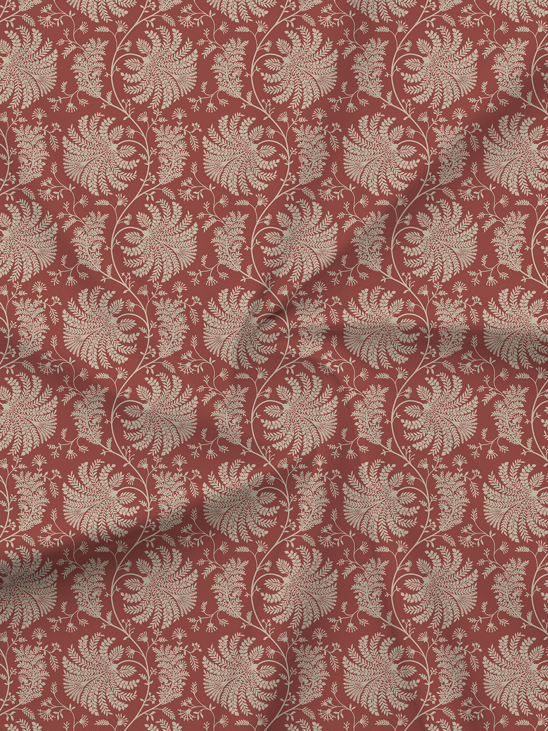 100% Cotton 200 TC, King Size Brown Bedsheet with 2 Pillow Covers, Valatia Collection (Floral Print)