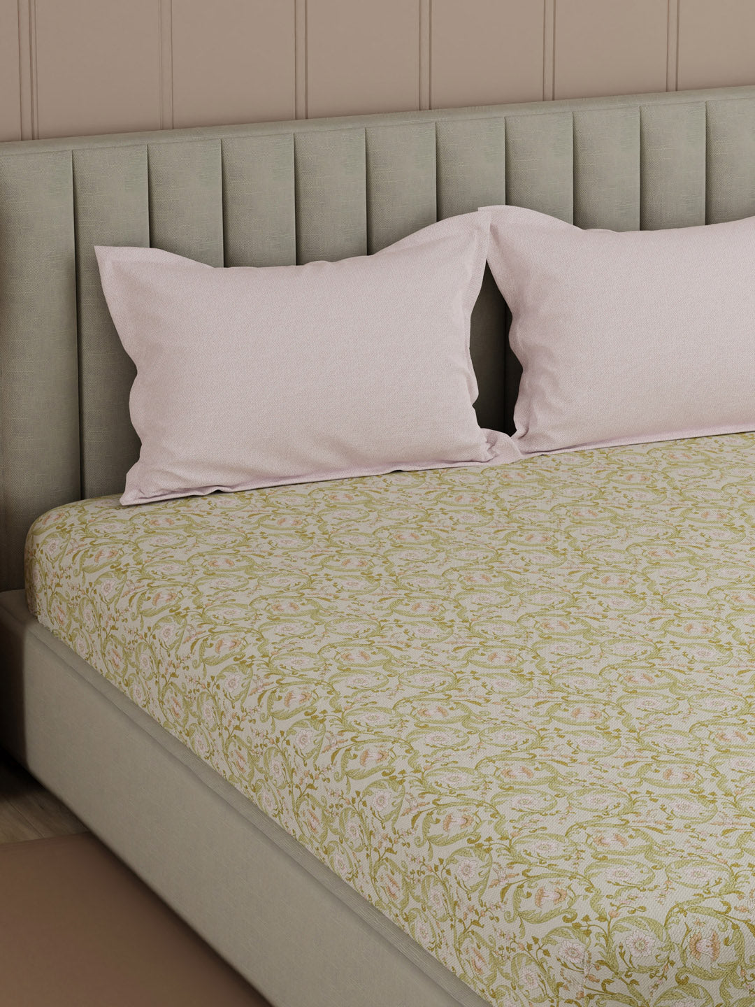 100% Cotton 200 TC, Printed Double Bedsheet Set, Valatia