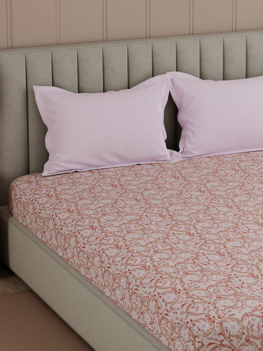 100% Cotton 200 TC, Printed Double Bedsheet Set, Valatia