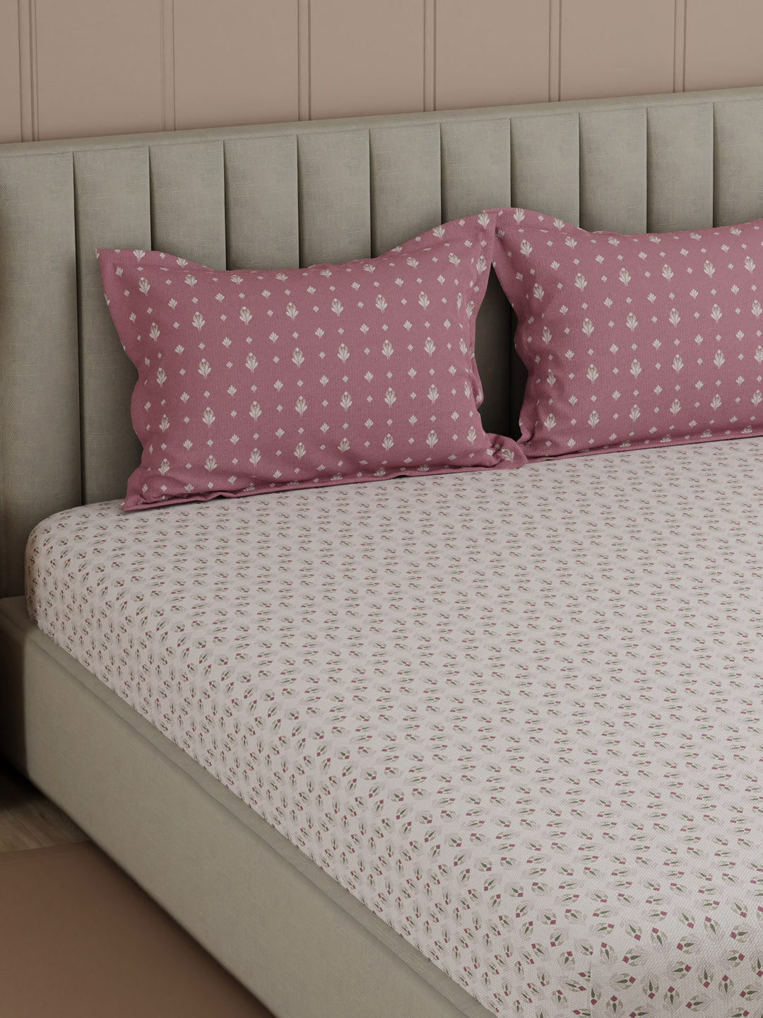 100% Cotton 200 TC, Printed Double Bedsheet Set, Valatia