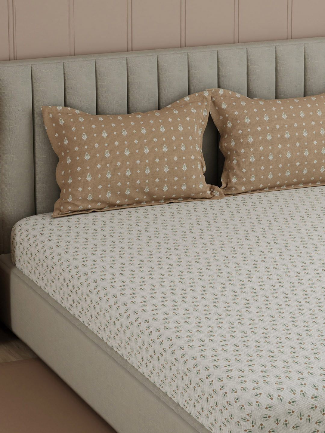 100% Cotton 200 TC, Printed Double Bedsheet Set, Valatia