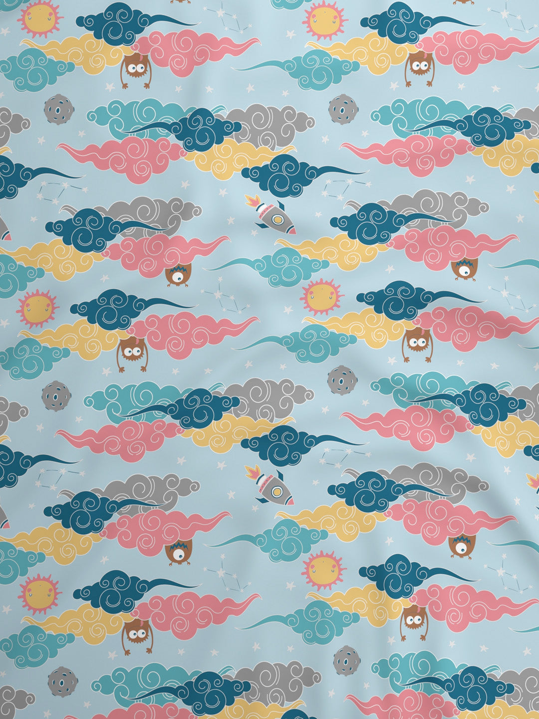 100% Cotton 200 TC, Printed Double Bedsheet Set for Kids, Rock N Room