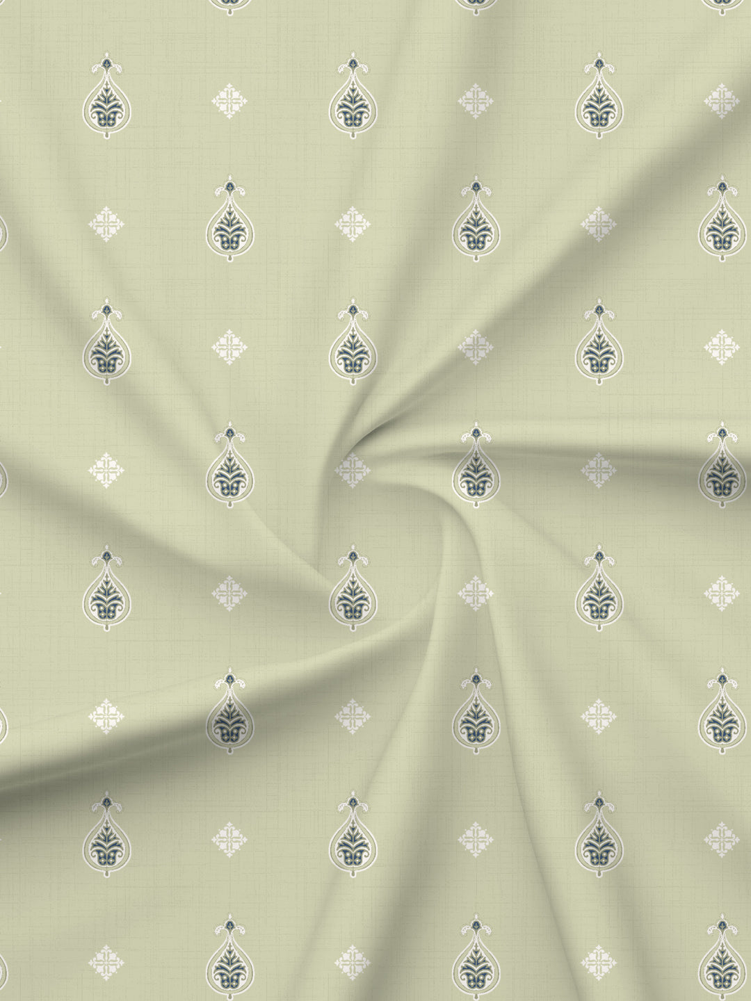 King Bedsheet Set, 100% Kasturi Cotton 200 TC, Grey Printed, Indo Musk