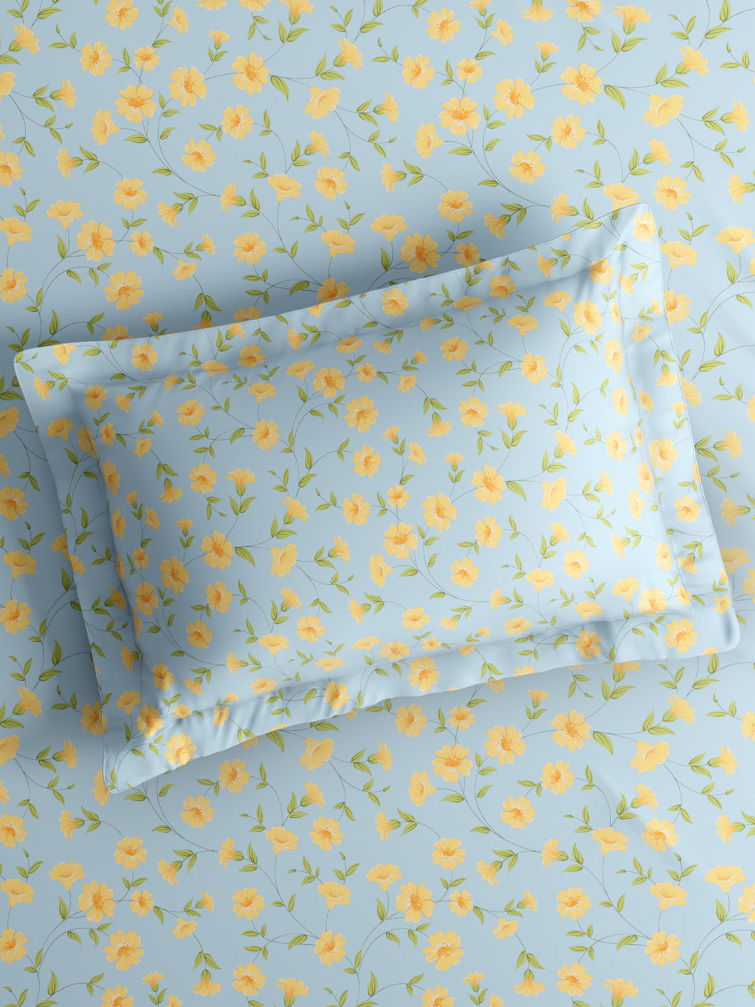 Nature Bouquet 100% Cotton 300 TC King Bedsheet with 2 Pillow Covers | Floral Fragrance Bedsheet Set