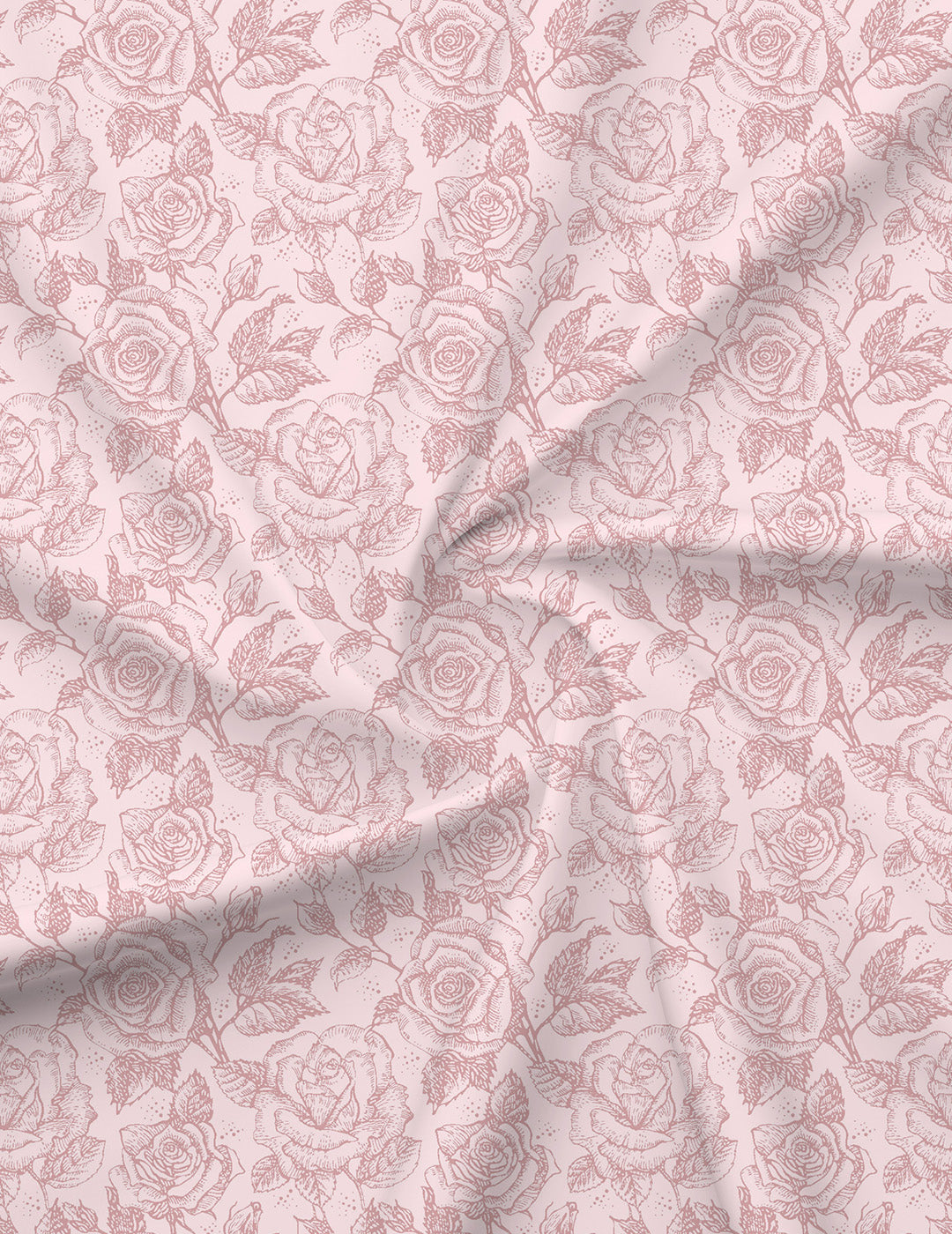 Rose Aroma, 100% Cotton 300 TC, Pink Floral King Bedsheet with 2 Pillow Covers (Nature Bouquet Collection)
