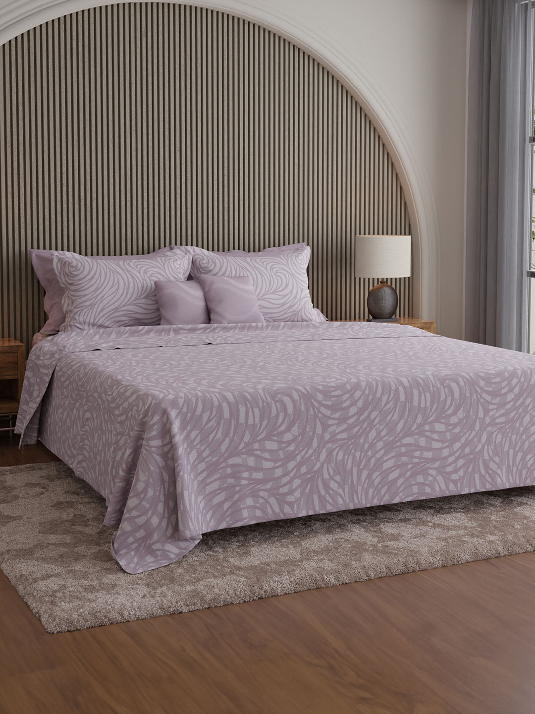 100% Cotton 600 TC, Printed King Bedsheet Set, Luxe Loom Weavers Gallore