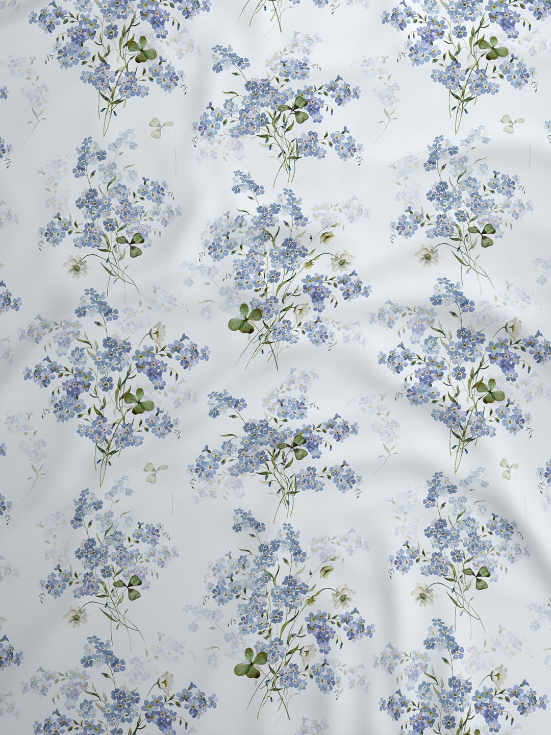 100% Cotton King Bedsheet Set, 300 TC Printed, Gardenia Augusta