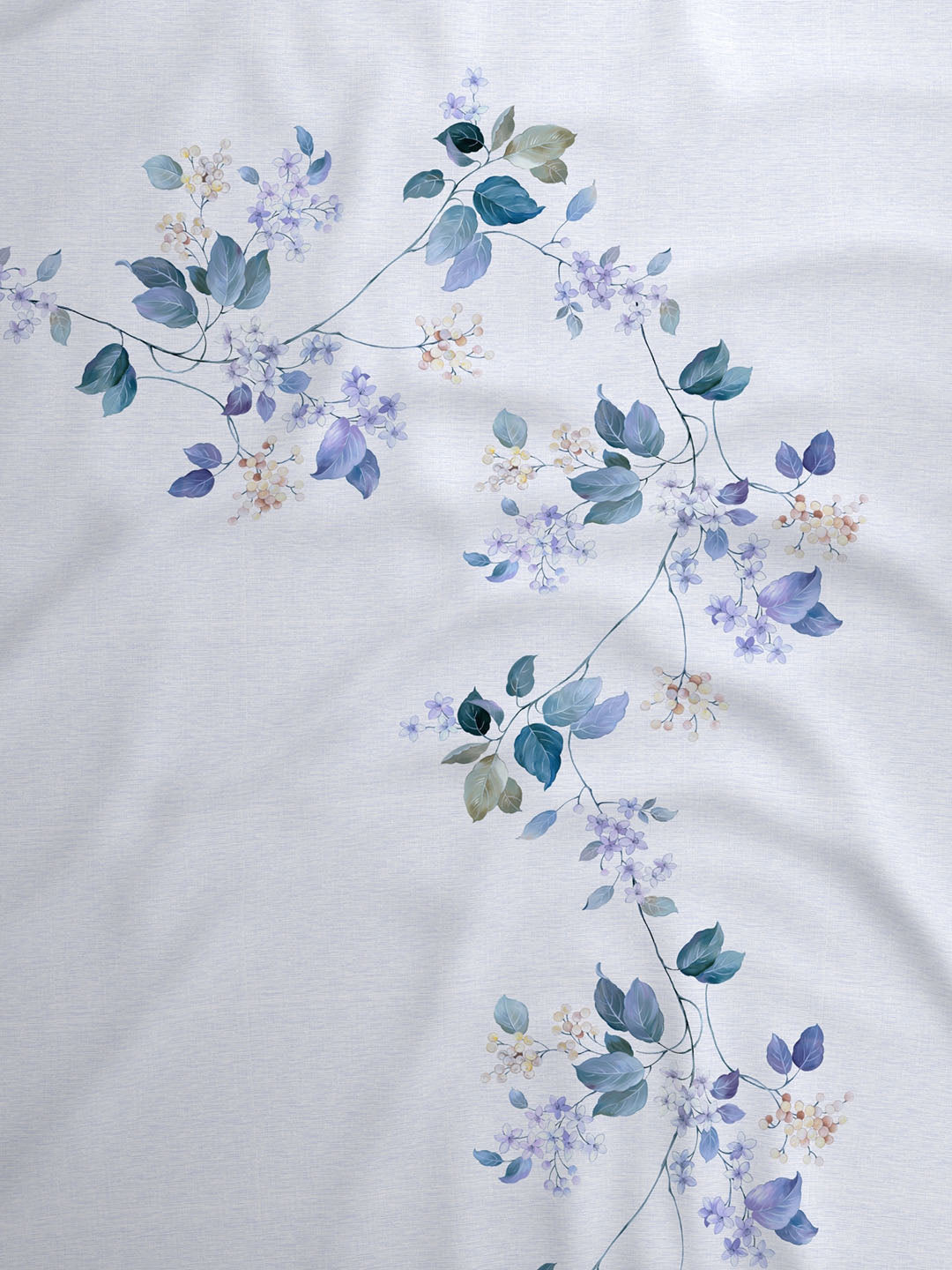 100% Cotton King Bedsheet Set, 300 TC Printed, Gardenia Augusta