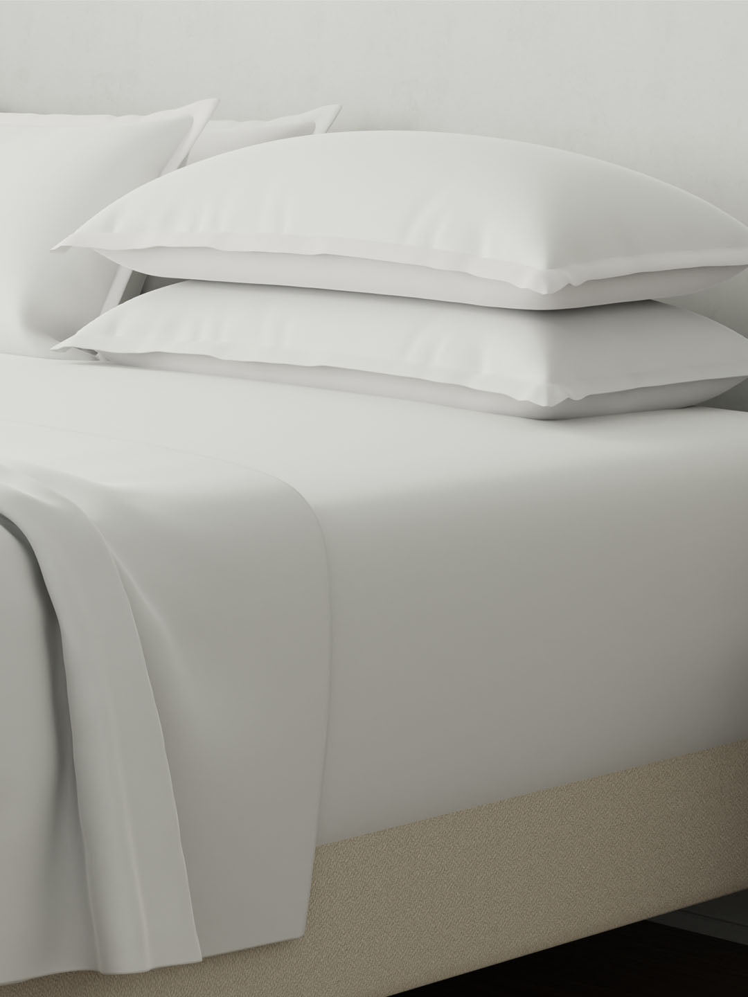 Bamboo Cotton, King Bedsheet Set, 180 TC Solid, Natures