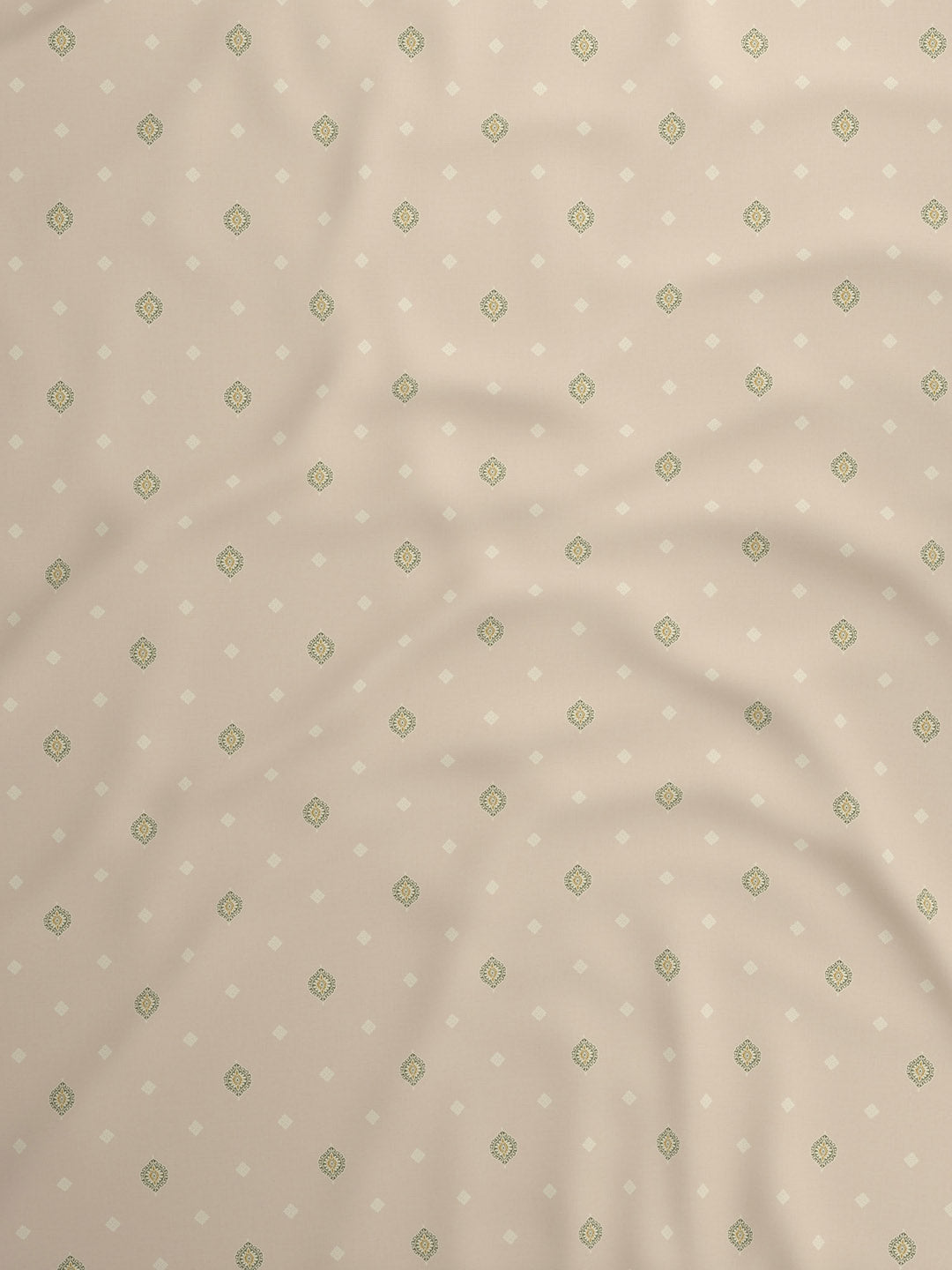 100% Kasturi Cotton 200 TC, Printed Single Bedsheet Set, Indo Musk