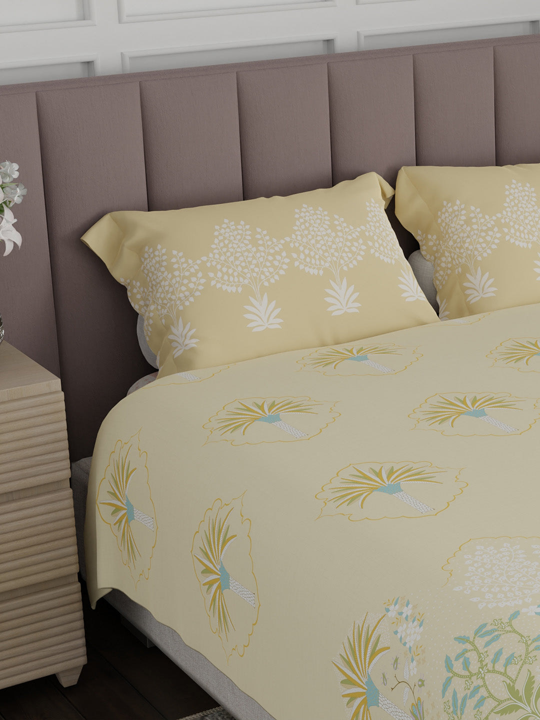 100% Cotton King Bedsheet Set, 200 TC Floral, Valatia