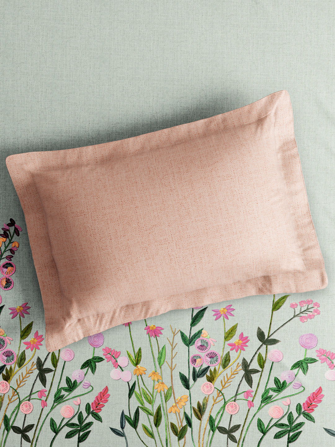 Vivara 100% Cotton King Bedsheet with 2 Pillow Covers | Blue Floral Digitally Printed Bedsheet Set