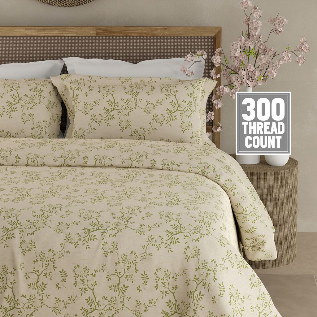Designer printed bedsheet for king-size bed