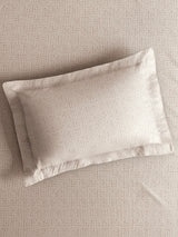 Gardenia Augusta 100% Cotton 300 TC Super King Bedsheet with 2 Pillow Covers | Beige & White Digitally Printed