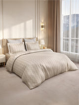 Gardenia Augusta 100% Cotton 300 TC Super King Bedsheet with 2 Pillow Covers | Grey Digitally Printed