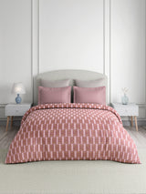 Valatia 100% Cotton 200 TC Karigari Printed Double Bedsheet with 2 Pillow Covers - Pink