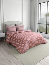 Valatia 100% Cotton 200 TC Karigari Printed Double Bedsheet with 2 Pillow Covers - Pink