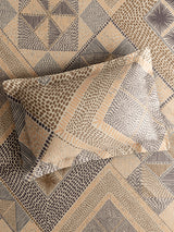 Gardenia Augusta 100% Cotton 300 TC King Bedsheet with 2 Pillow Covers | Brown Digitally Printed