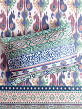 Gardenia Augusta 100% Cotton 300 TC King Bedsheet with 2 Pillow Covers | Blue Digitally Printed