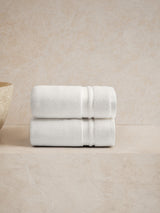 Platinum Pulse 100% Cotton 625 GSM White Hand Towels (Pack of 2)