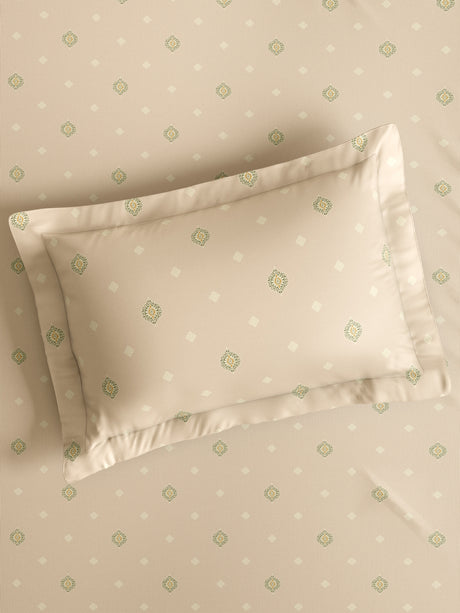 Indo Musk 100% Kasturi Cotton 200 TC King Bedsheet with 2 Pillow Covers | Printed Bedsheet Set