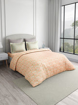 Valatia 100% Cotton 200 TC Double Bedsheet with 2 Pillow Covers - Pink Floral