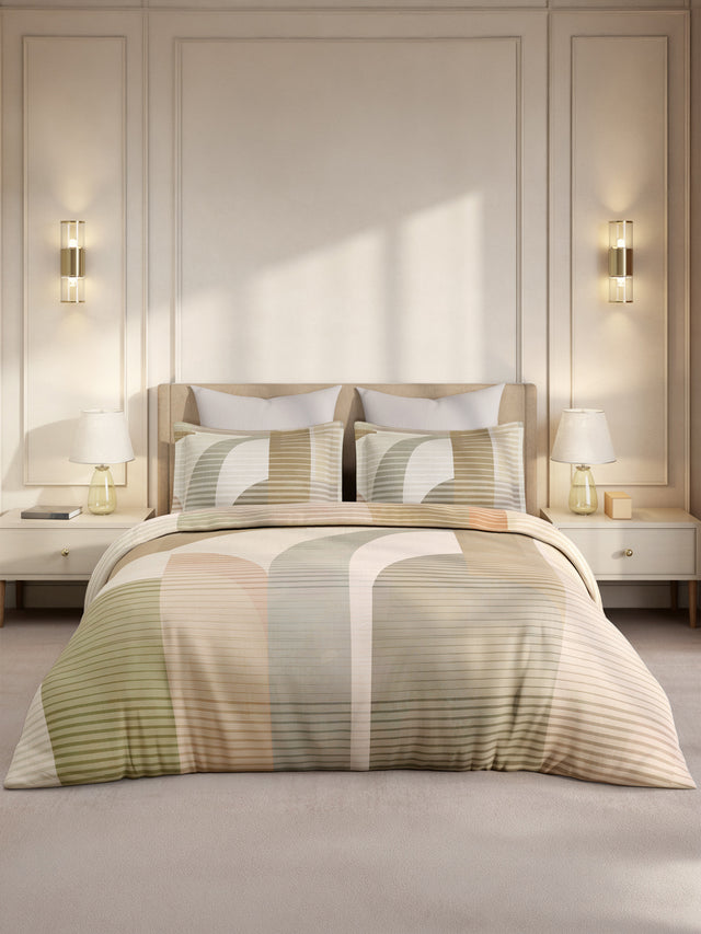 Boutique Living abstract geometric print luxury bedding set.