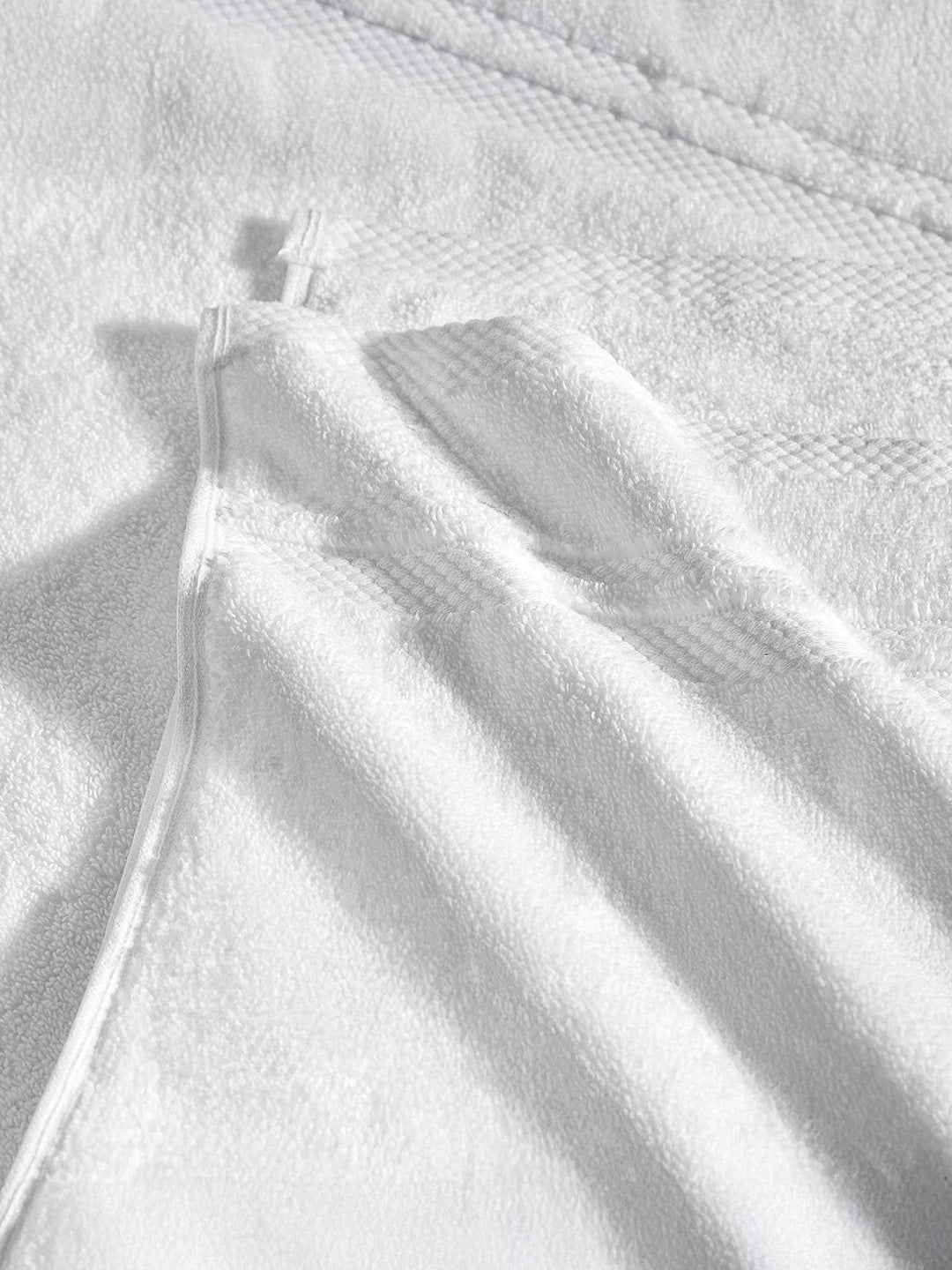 Platinum Pulse 100% Cotton 625 GSM White Hand Towels (Pack of 2)