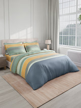 100% Cotton King Bedsheet Set with 4 Pillow Covers & 2 Cushion Covers, 400 TC Multicolor Geometrical, Royal Essence