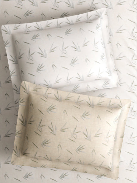100% Cotton King Bedsheet Set with 4 Pillow Covers & 2 Cushion Covers, 400 TC White Floral, Royal Essence