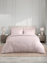 100% Cotton King Bedsheet Set with 4 Pillow Covers & 2 Cushion Covers, 400 TC Cream Geometrical, Royal Essence