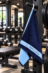 AeroDry 550 GSM 100% Cotton Reversible Sport Towel - Blue, 50 x 100 cm