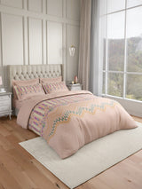 Luxe Loom 100% Cotton 600 TC King Bedsheet with 4 Pillow Covers & 2 Cushion Covers | Printed Bedsheet Set