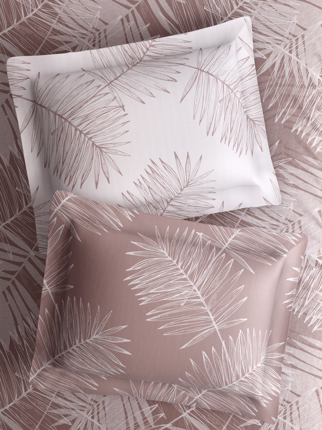 Luxe Loom 100% Cotton 600 TC King Bedsheet with 4 Pillow Covers & 2 Cushion Covers | Printed Bedsheet Set
