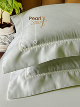 Infinity Premium Quality 100% Egyptian Cotton 1000 TC Silver King Bedsheet with 4 Pillow Covers (Pearl Stitched)