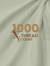 Infinity Premium Quality 100% Egyptian Cotton 1000 TC Light Yellow King Bedsheet with 4 Pillow Covers (Pearl Stitched)