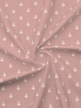 Isabella 500 TC Tencel Cotton King Size Bedsheet with 4 Pillow Covers (Double Marrow Stitch) - Pink Ethnic Print