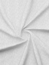 Zen Living 500 TC Tencel Cotton King Size Bedsheet with 4 Pillow Covers (Double Marrow Stitch) - White & Grey Stripes