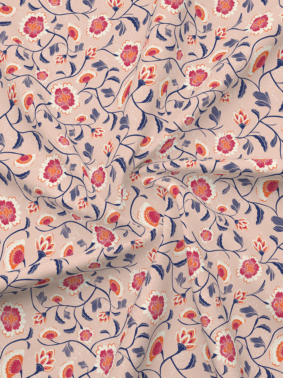 Siesta 100% Egyptian Cotton 200 TC Pink Floral Print King Bedsheet with 2 Pillow Covers