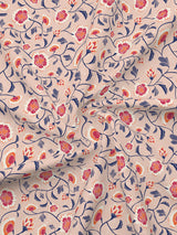Siesta 100% Egyptian Cotton 200 TC Pink Floral Print King Bedsheet with 2 Pillow Covers