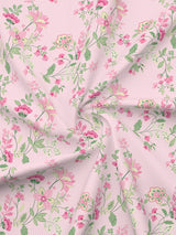 Siesta 100% Egyptian Cotton 200 TC Pink Floral Print King Bedsheet with 2 Pillow Covers