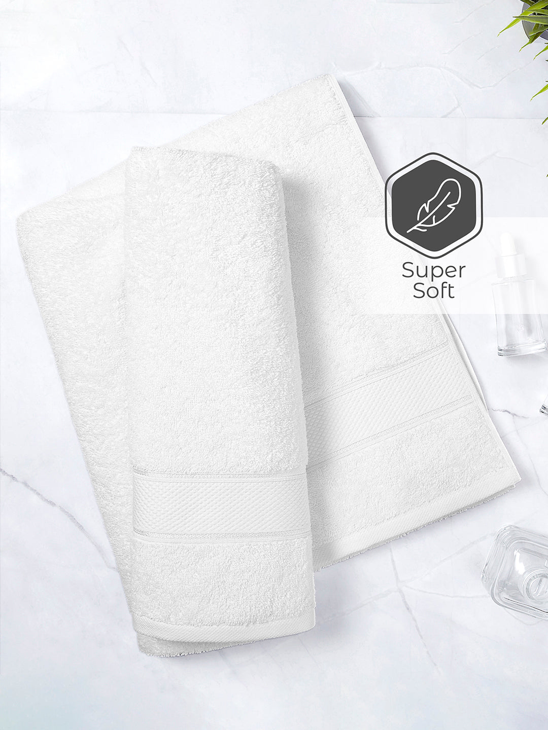 Luxe Loom 100% Cotton 550 GSM Bath Towel - Brilliant White