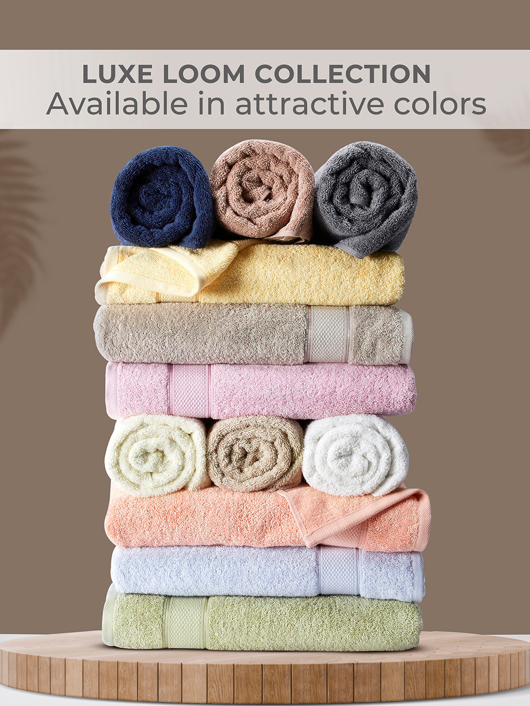 Luxe Loom 100% Cotton 550 GSM Bath Towel - Brilliant White