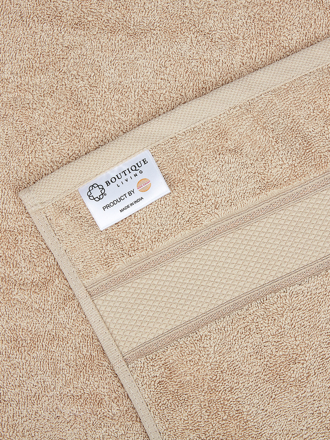 Luxe Loom 100% Cotton 550 GSM Bath Towel - Soft Sand (Beige)